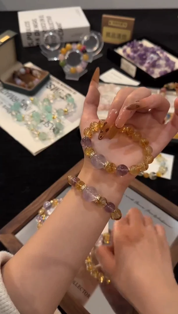 合金手链水晶黄塔晶x2871