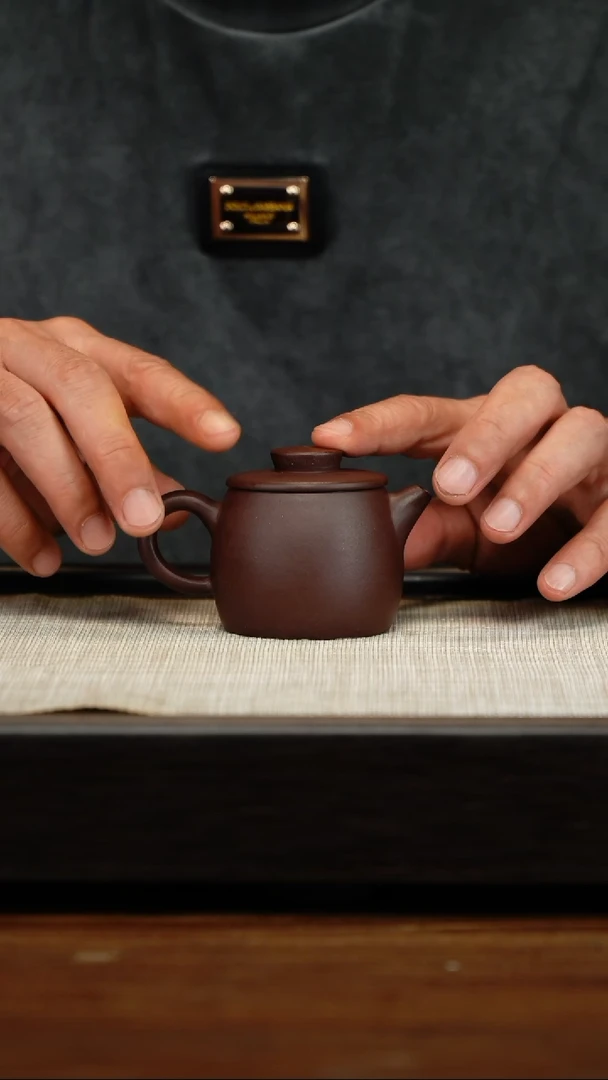 茶壶紫砂老紫泥小巨轮