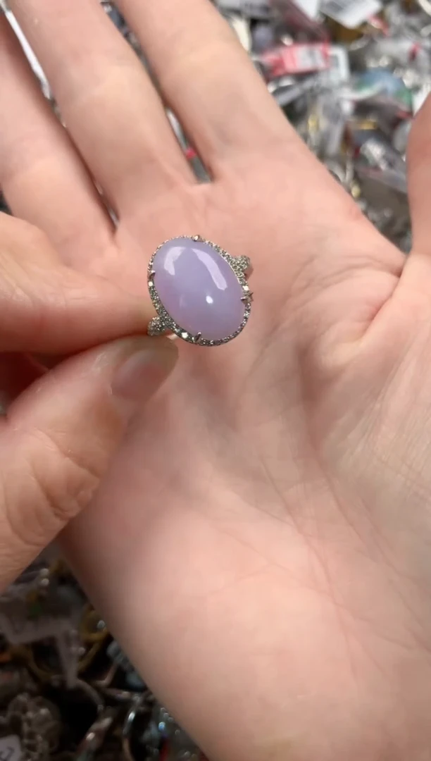 银S925镶嵌戒指翡翠888   5