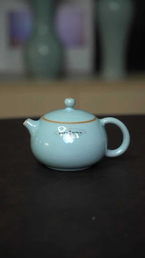 杯子瓷天青釉西施壶