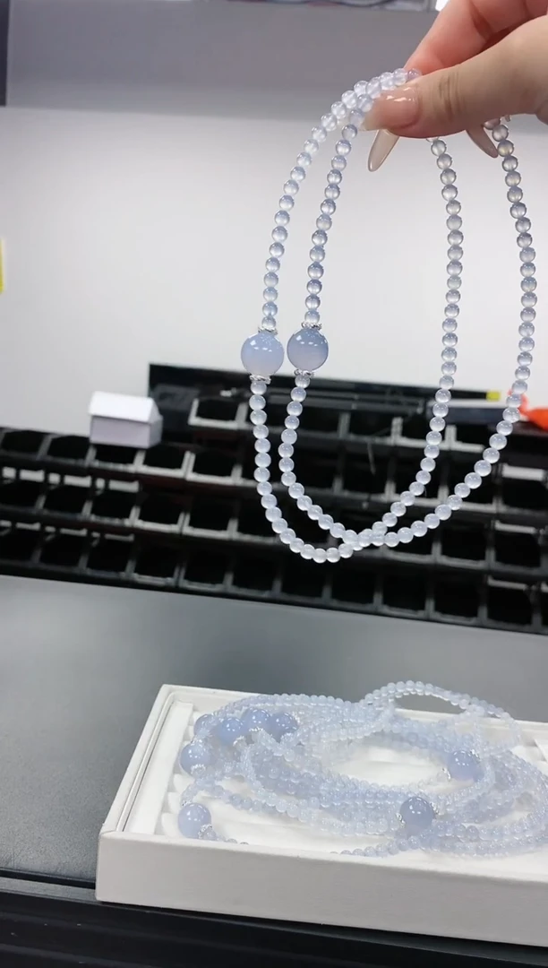 玛瑙/玉髓手链合金616.11蓝玉髓手串手串 多样性发其一