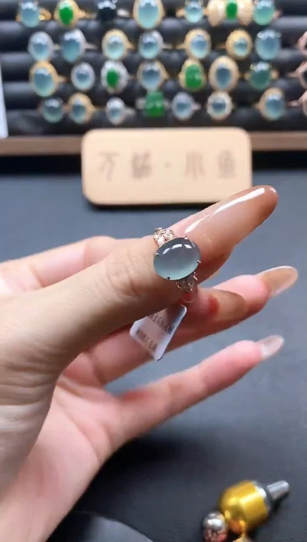 银S925镶嵌戒指翡翠651151