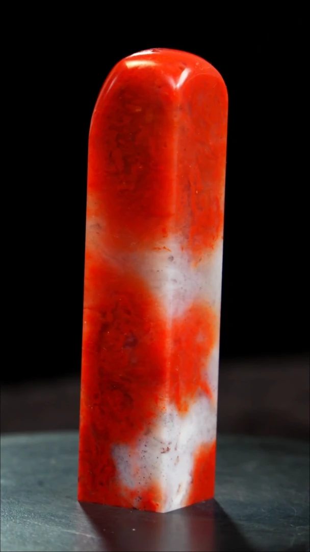 田黄石红花印章印章印章