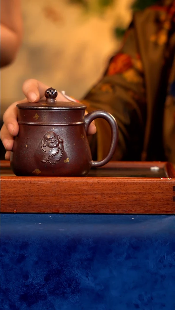 紫砂 宜兴紫砂 GFY 小叶 佛盖杯