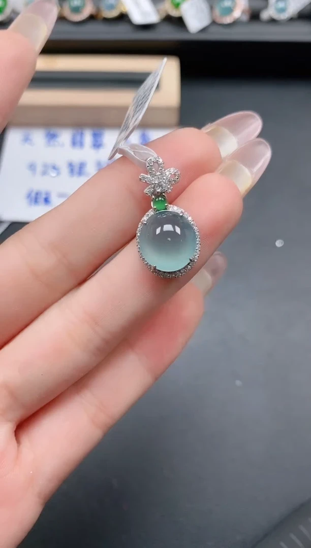 银S925镶嵌戒指翡翠111