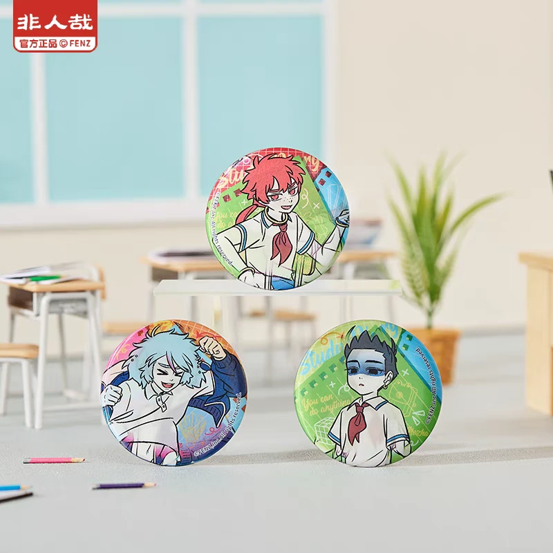 非人哉今天也要上学系列马口铁徽章光栅动漫周边吧唧盲盒