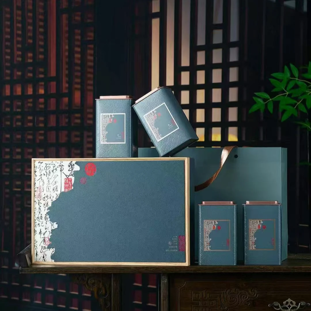 新款品茗时节春茶礼盒茶叶包装盒礼品盒空盒茶叶罐茶叶礼盒定制