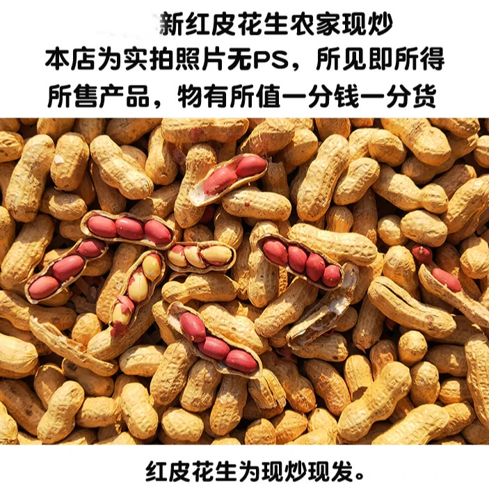 四粒红 百日红 花生带壳炒花生熟花生2025年新花生原味炒花生