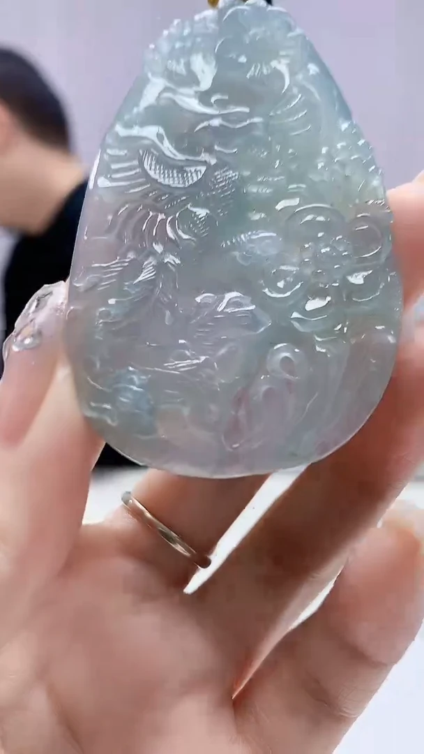 定制翡翠未镶嵌4898DD-毛货挂件149