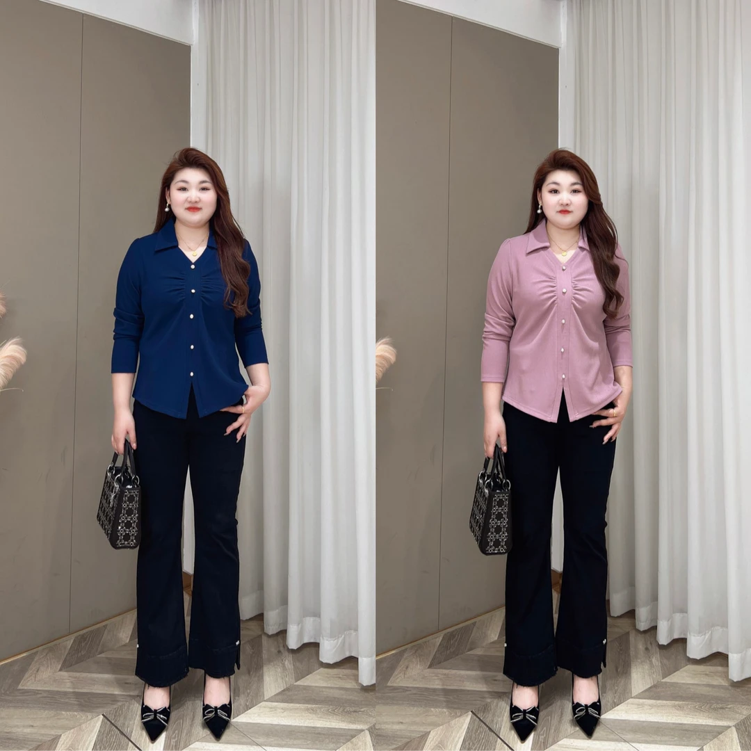 【上新】PMM81765春夏新款时尚百搭气质高腰显瘦微喇牛仔裤