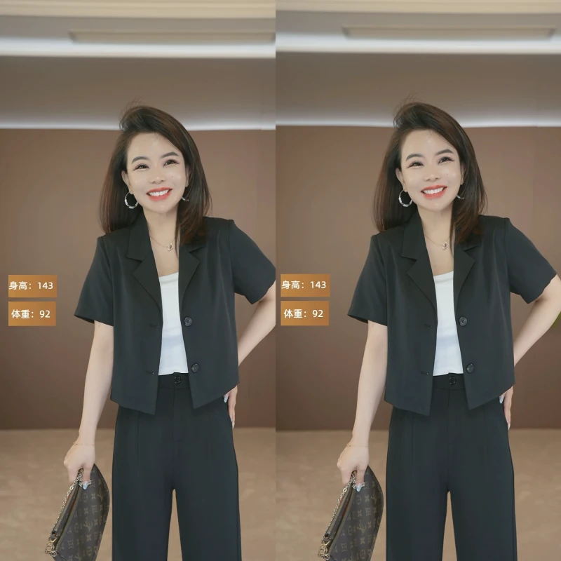 九九小个子定制2025夏季新时尚穿搭显瘦气质短袖上衣 退货6元补贴