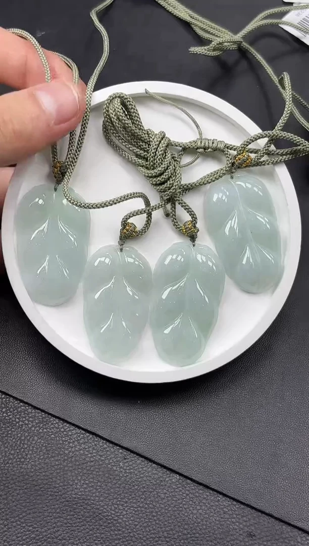 未镶嵌挂件翡翠叶子/多样性发一件