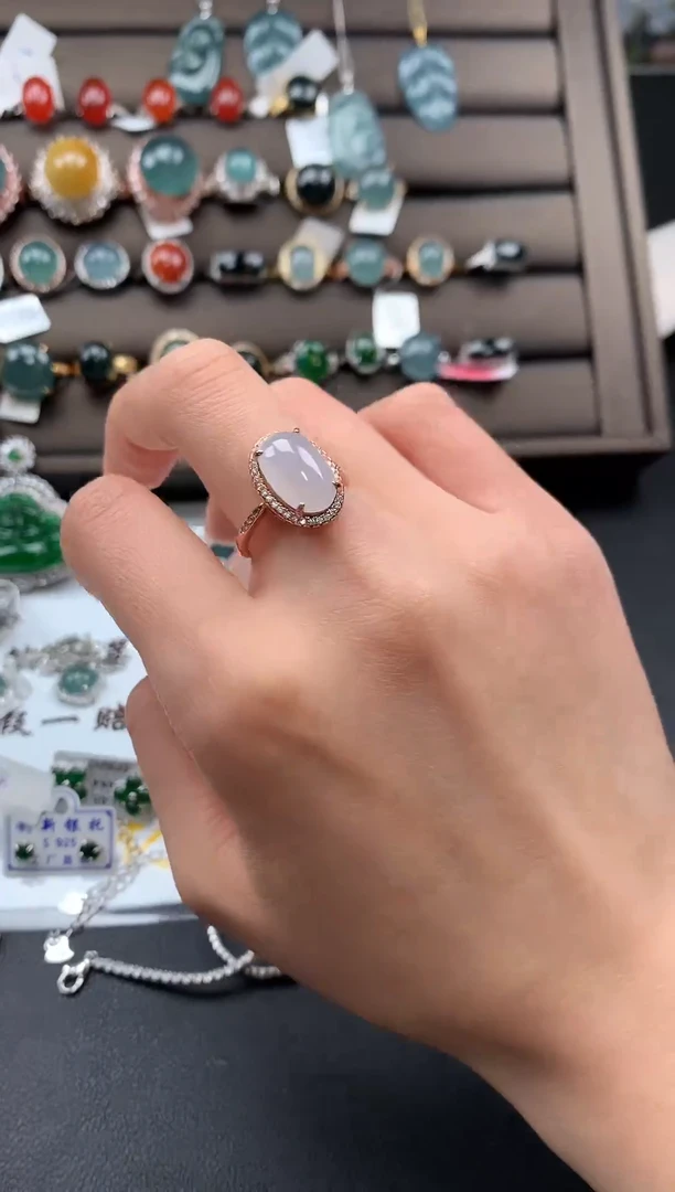 【闪购商品】翡翠戒指银S925镶嵌32132131