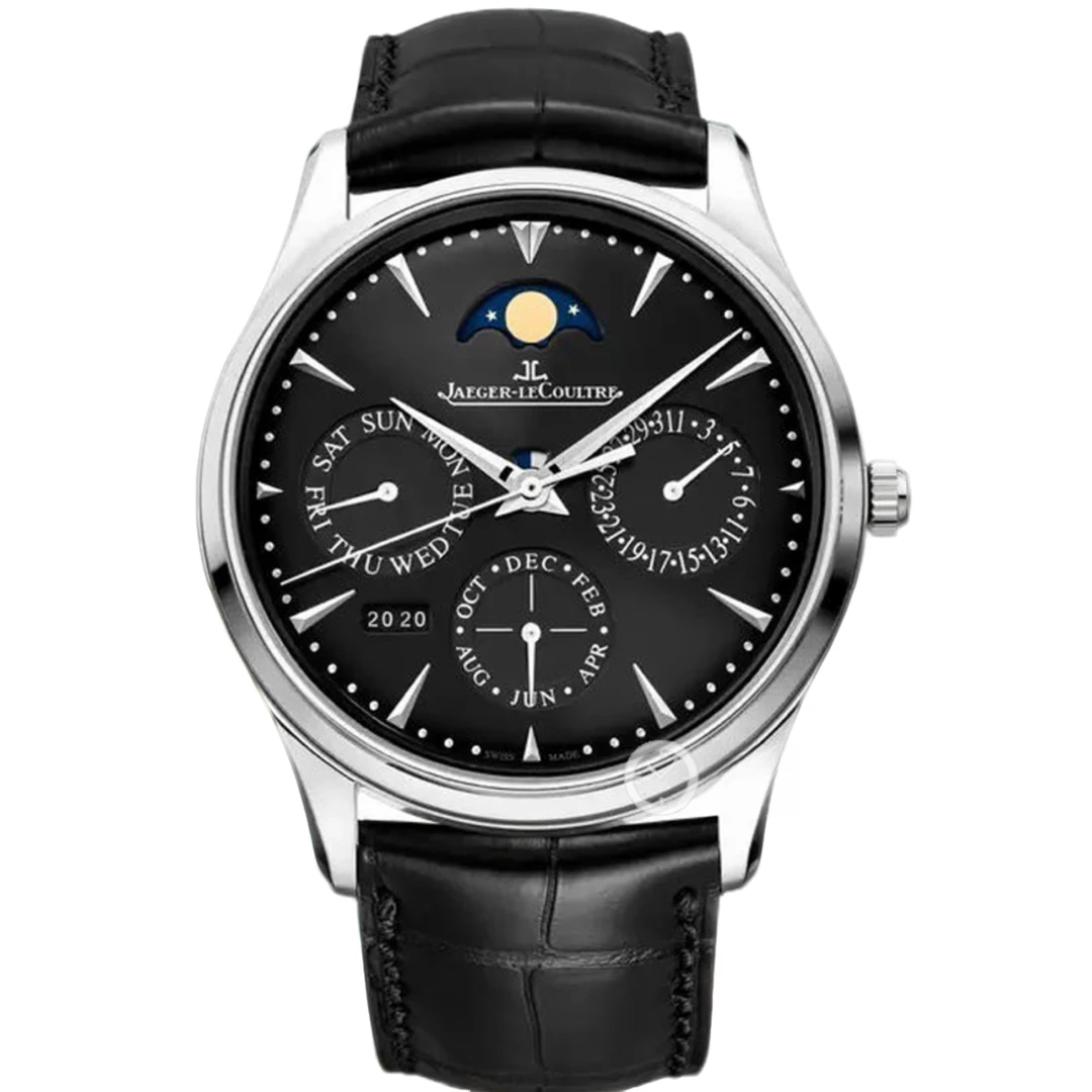 99新 Jaeger-LeCoultre/积家 大师Q1308470/39mm万年历月相机械表