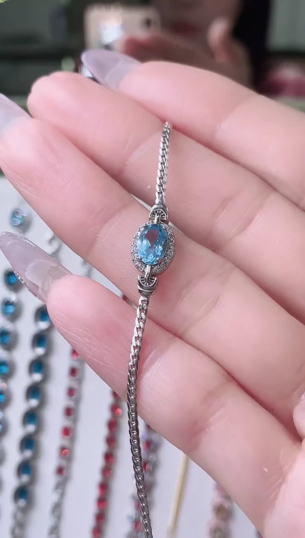 【闪购商品】托帕石手链银S925镶嵌38-6