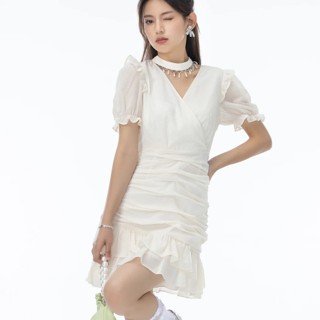 连衣裙夏季白色裙子（可拆卸项链）612250222