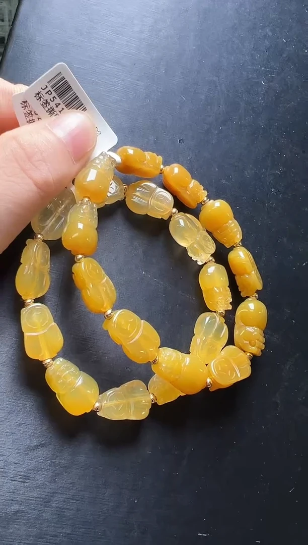 未镶嵌手串水晶黄兔毛貔貅手串 JP54121 多样性发一