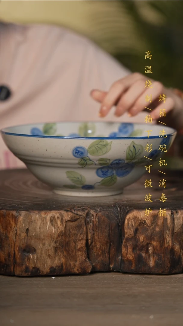 瓷片景德镇高温釉下彩可微波烤箱洗碗机