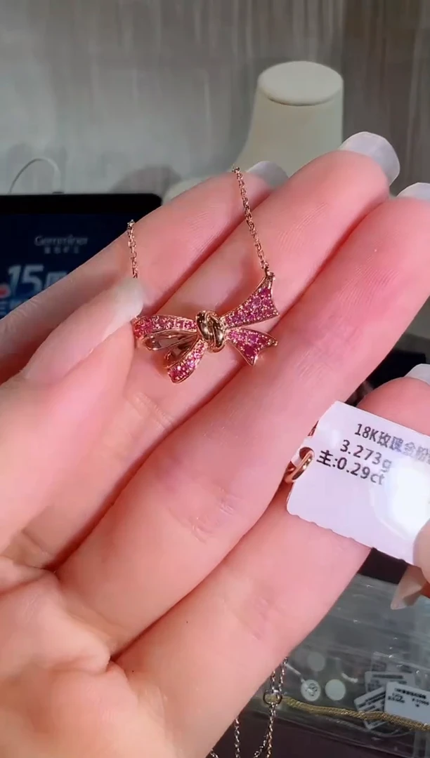 颈饰彩色蓝宝石18K金镶嵌BN18612-C#-R#80
