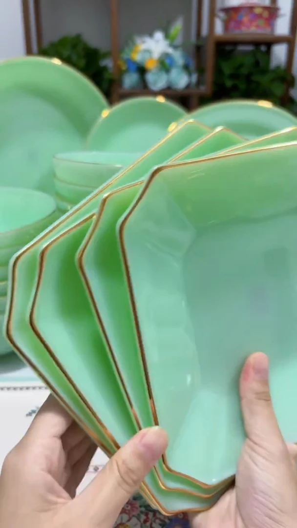 瓷7.5英寸玉瓷fangpan4个【贝美】