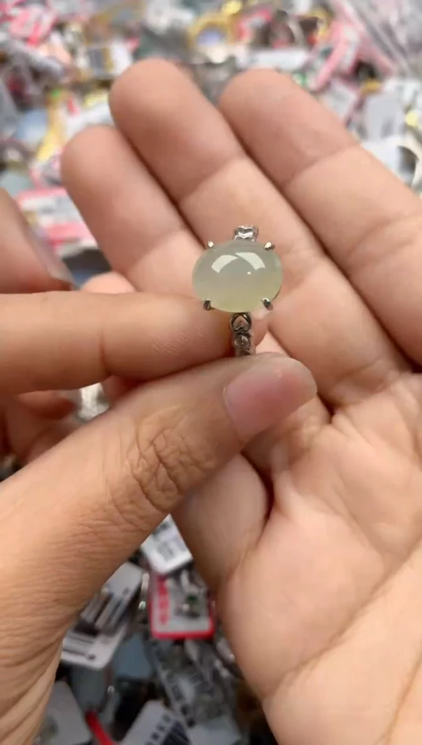 银S925镶嵌戒指翡翠222    5