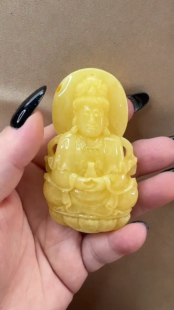 琥珀颈饰未镶嵌吊坠