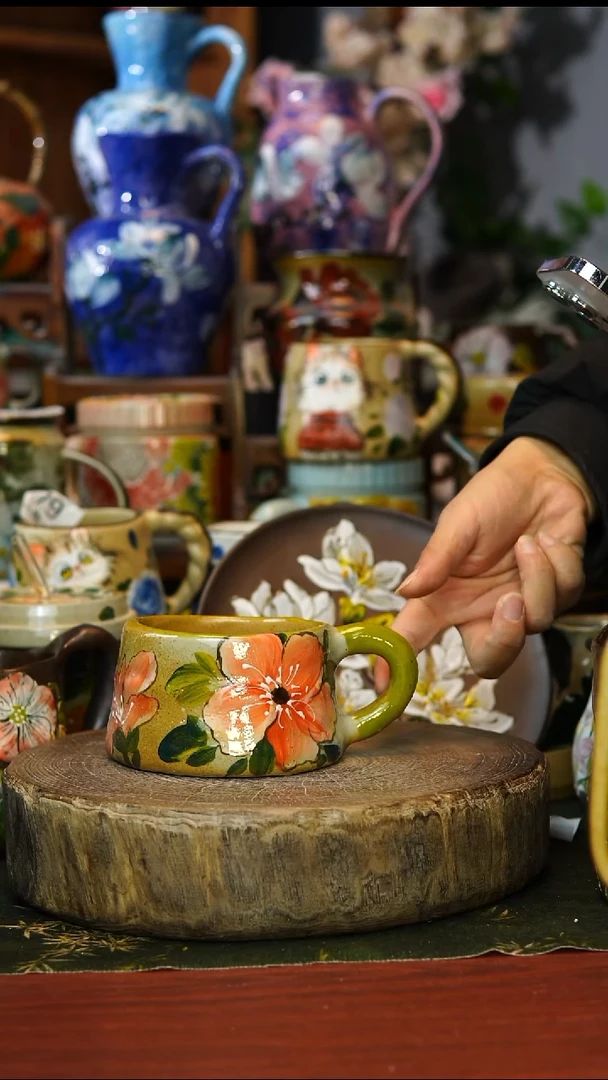 陶瓷285景德镇手工手绘釉下彩