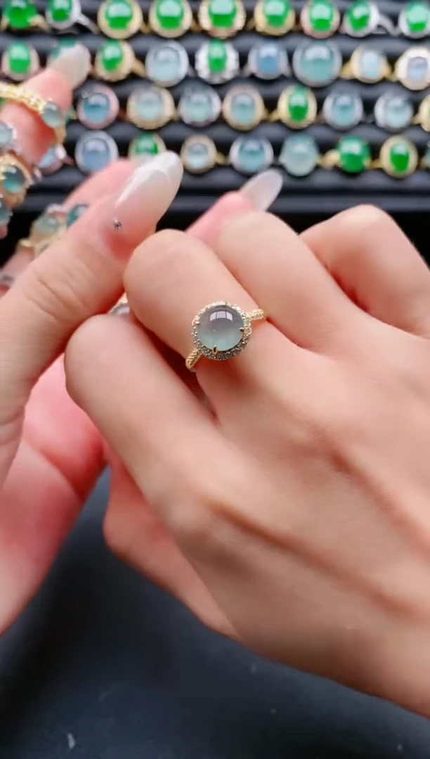 【闪购商品】翡翠戒指银S925镶嵌11111