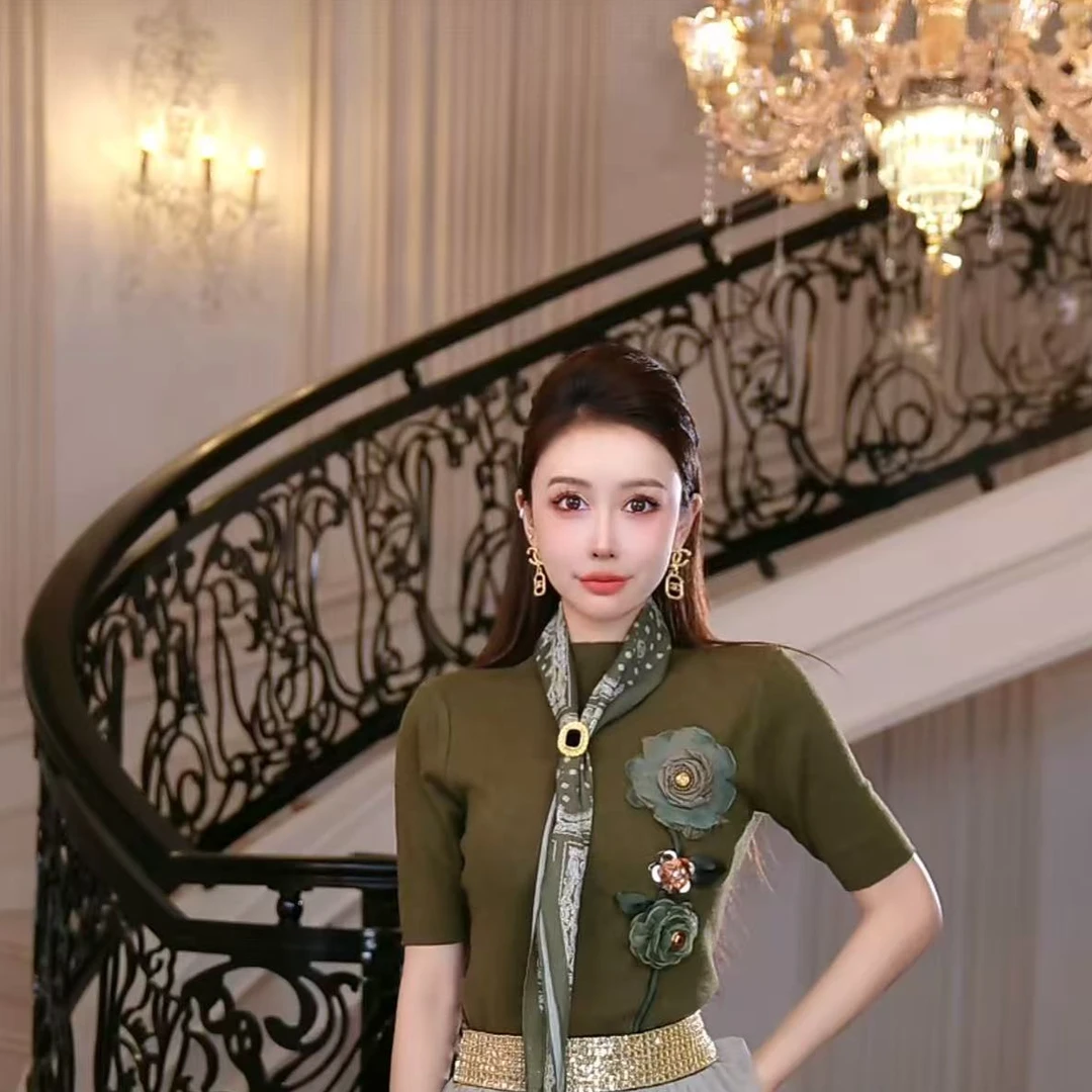 FNN【蕾愫彩蝶】新款休闲洋气衣服女穿搭气质女装上衣F2530340A