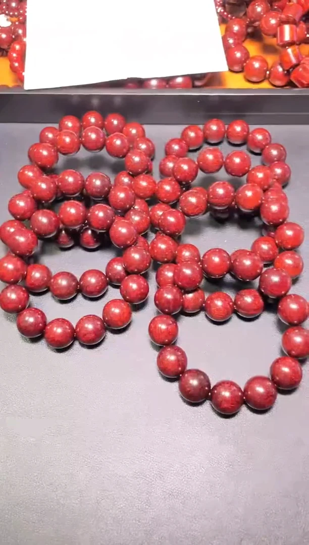 手串/手链小叶紫檀1.8帝王泥全鳞底水波满金星黑皮钢印料8793