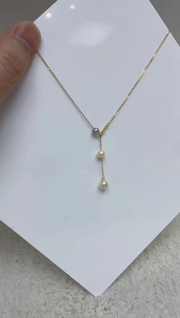 颈饰银S925镶嵌海水珍珠