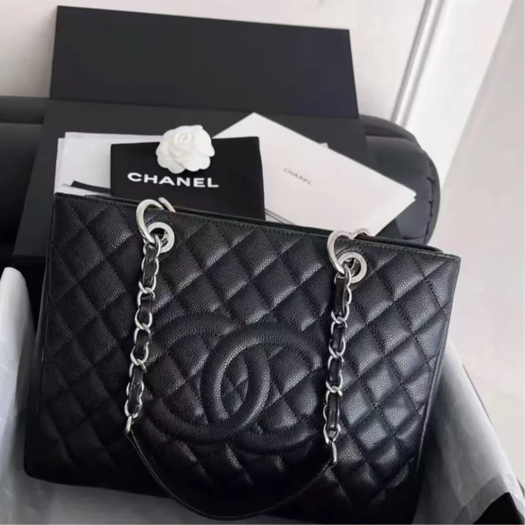 95新 Chanel/香奈儿 安洁利香奈儿黑银gst