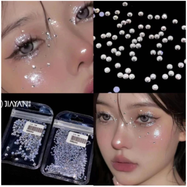 面部贴钻美甲钻平底水钻 钻石亮片创意妆面造型必备