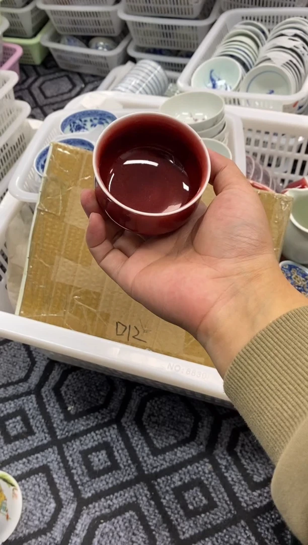 杯子郎红微瑕卢氏杯