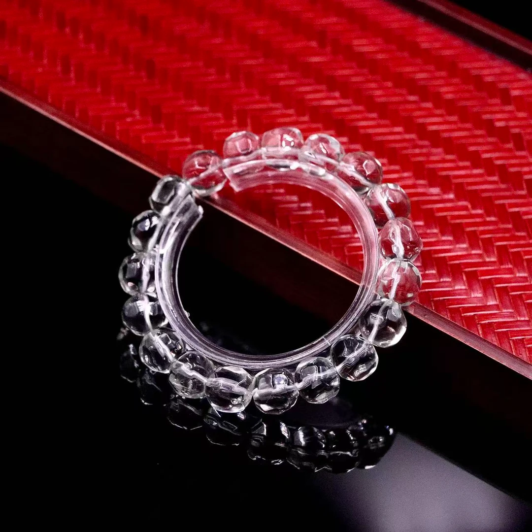 纯天然净透体老矿绿水晶菠萝珠水晶手串B7264-约11mm-多样性发一