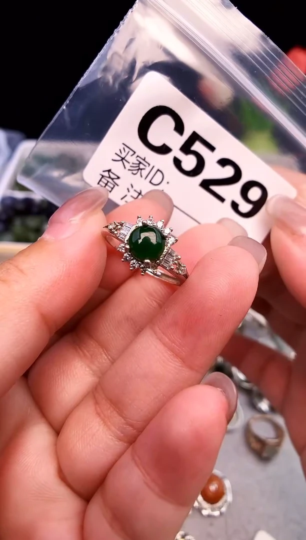 吊坠(不含链)银S925镶嵌翡翠1