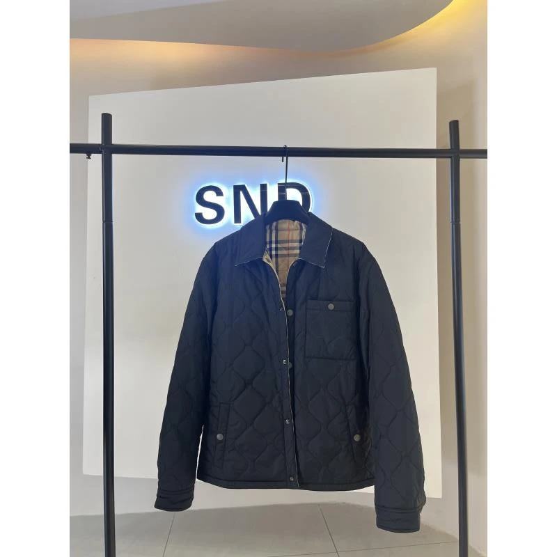 104（海外购）新款晚冬菱形双面男士棉服