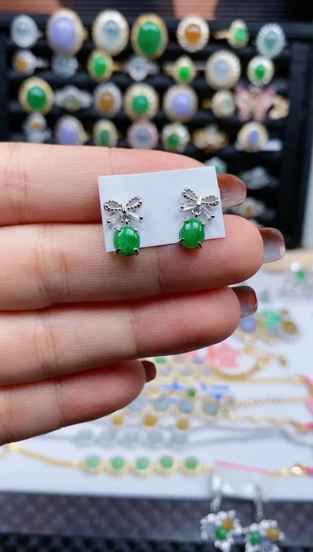 银S925镶嵌戒指翡翠168