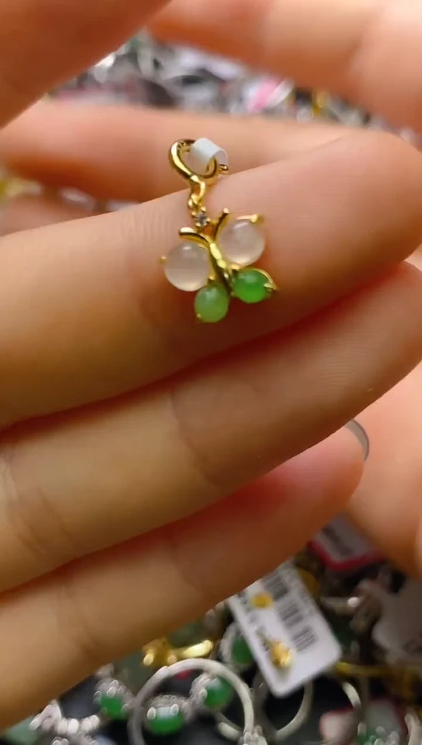 银S925镶嵌戒指翡翠百内无证书