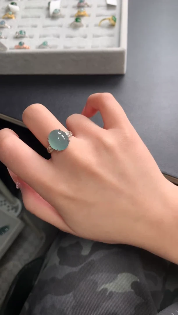 【闪购商品】翡翠戒指银S925镶嵌6723235