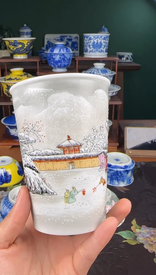 杯艺汉。雪景小可乐杯