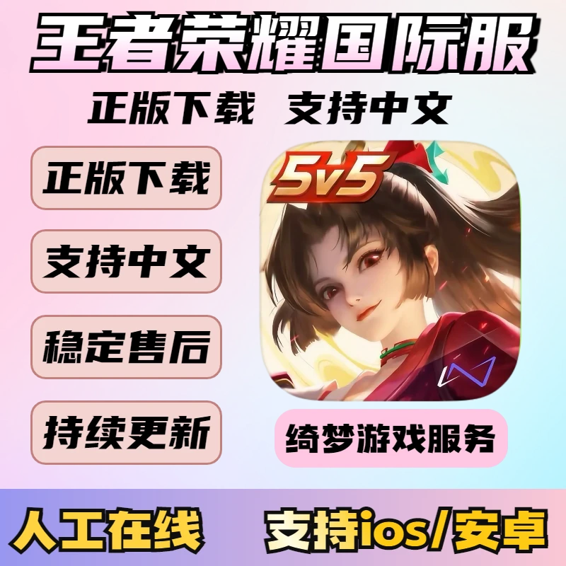 王者荣耀【国际服】 ios/ipad苹果安卓手机平板游戏安装服务