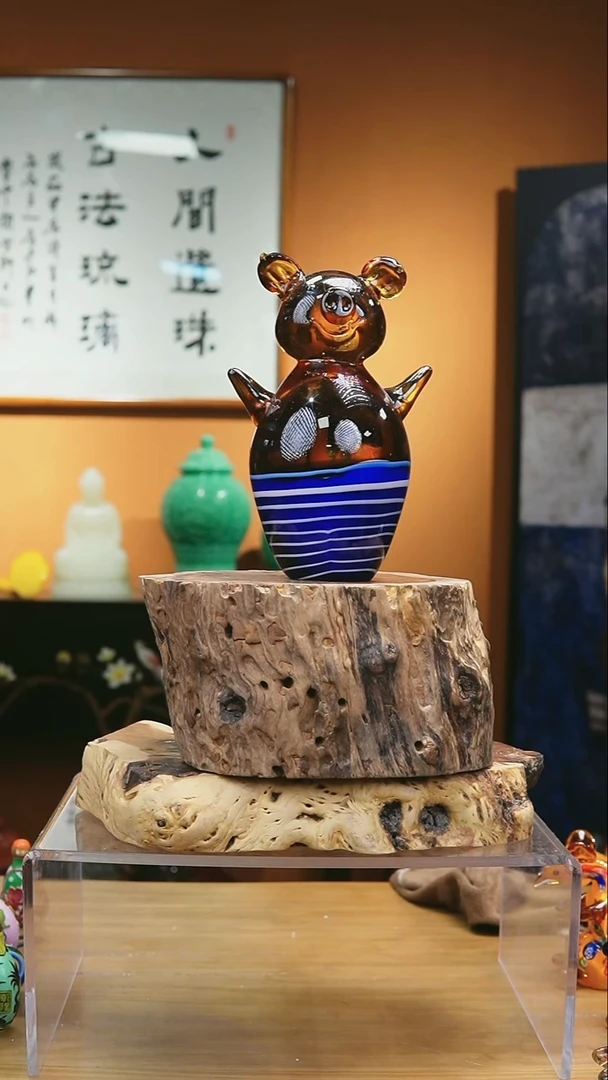 手工艺品琉璃福哥琉璃摆件