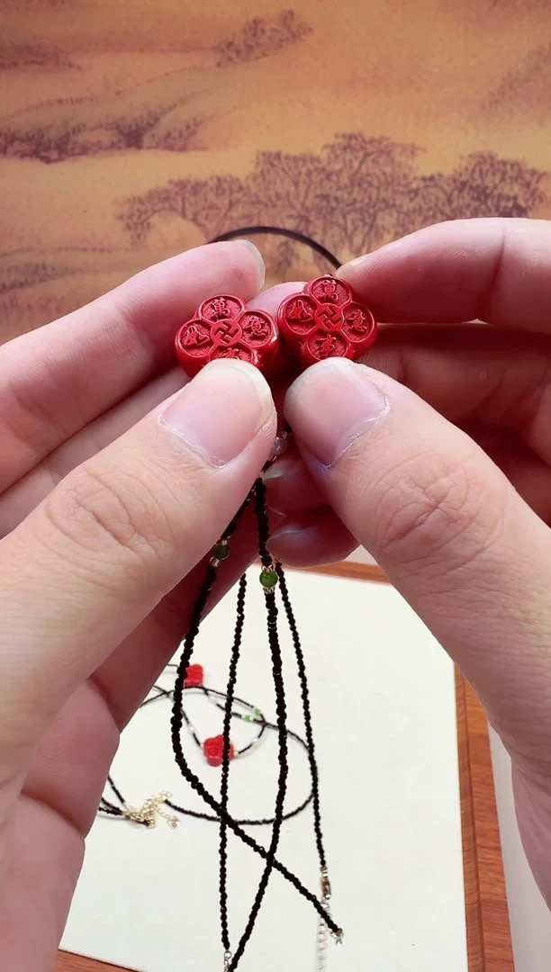 玛瑙/玉髓颈饰14K金镶嵌A975