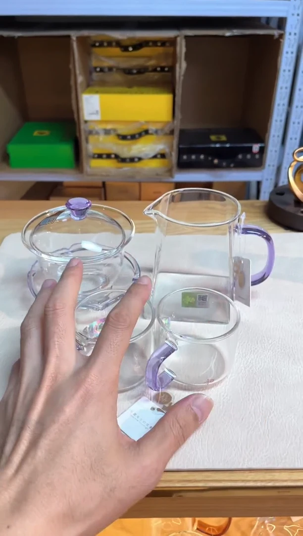 禅语盖碗浅紫+瀚然浅紫+清禾杯浅紫