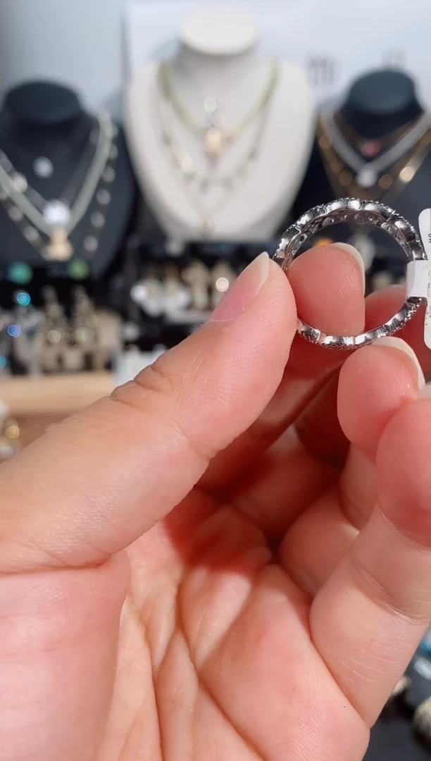 铜合金无925银戒指7140