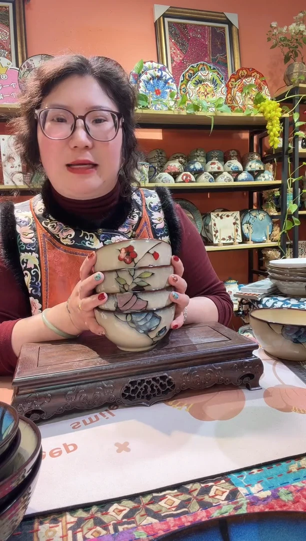 瓷片4只米饭碗正品福利价格