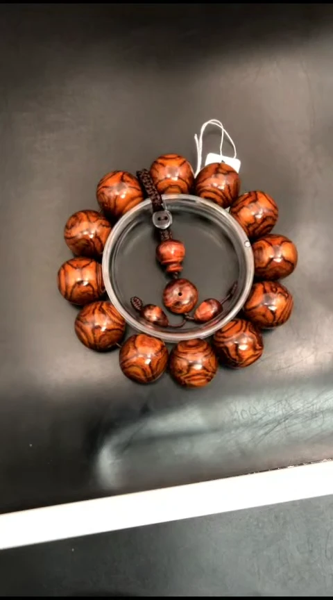 【闪购商品】黄花梨/降香黄檀手串/手链海黄野油2.0x纹鬼脸精串