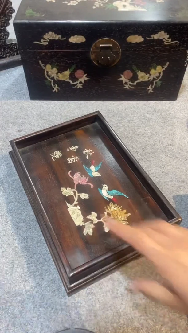 木紫檀拆件雕刻板以直播间实物为准微瑕老物件