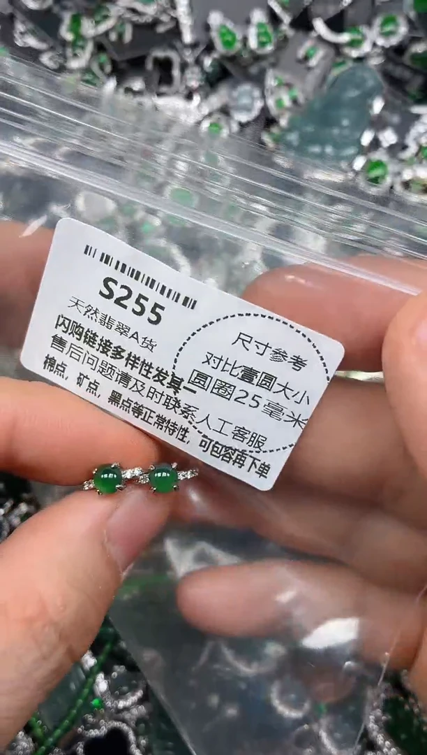 颈饰未镶嵌翡翠S255耳扣
